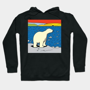 Polar Bear in the arctic circle at sunset Hoodie